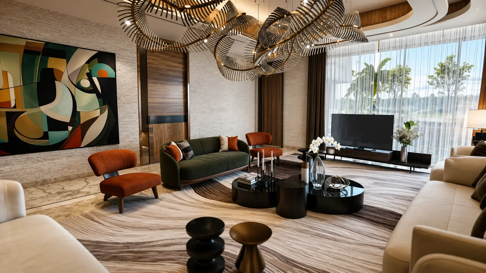 Interior render of a Durrat Al Bahrain villa